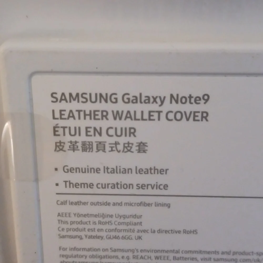 Samsung GENUINE ITALIAN LEATHER Wallet Cover Galaxy NOTE 9 NEW sealed